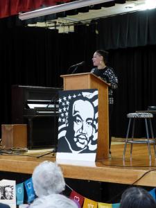 Nikkita Oliver, delivering keynote address.