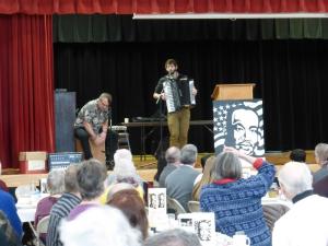 Adrian Crookston and friend entertain.